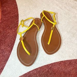 Yellow Ralph Lauren Sandels